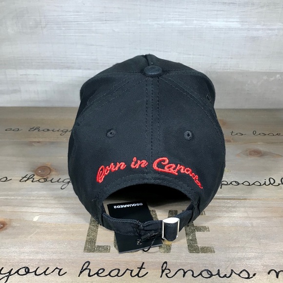 Dsquared 2 Black/Dark Navy Embroidered Hat Cap - Picture 3 of 4